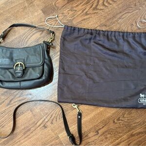 Vintage Coach Brown leather Bag with Gold Hardware